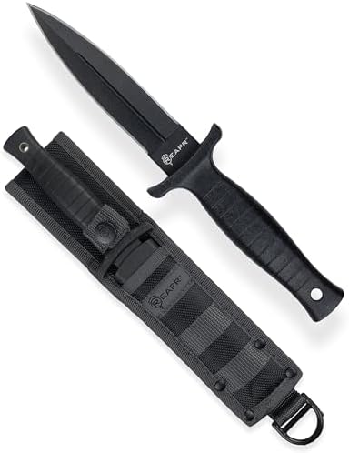 Reapr BOOT knife with 4.75 inch double edge blade and molded nylon sheath