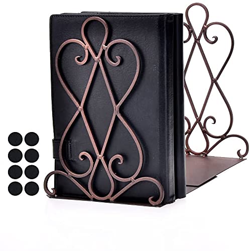 Artkingdome Book Ends Luxury Bookends Retro Organizer Stand Desk Holder Racks School Liberary Bookshelf Decorative Bookend 1Pair W/Padding Gift #TOP6