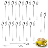 BRISKORE Latte Macchiato Löffel Set 24 Stück 19,7 cm Lange Löffel Edelstahl Eislöffel...