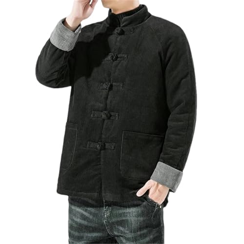 Veste velours côtelé homme style chinois traditionnel rembourré de coton premium