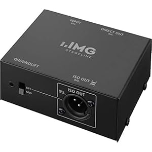IMG Stageline MPS-1 Microfoon Splitter voor het verdelen van ingangssignaal naar twee uitgangen – zwart
