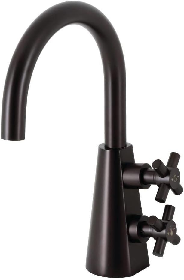 Kingston Brass KS2295DX Constantine Two-Handle Single-Hole Bathroom Faucet with Push Pop-Up, Oil Rubbed Bronze