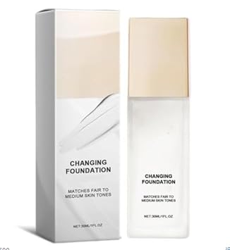 Color Changing Foundation for Mature Skin, Hydrating and Lightweight Liquid Foundations, Tone Suitable for All Skin Types 1pcs