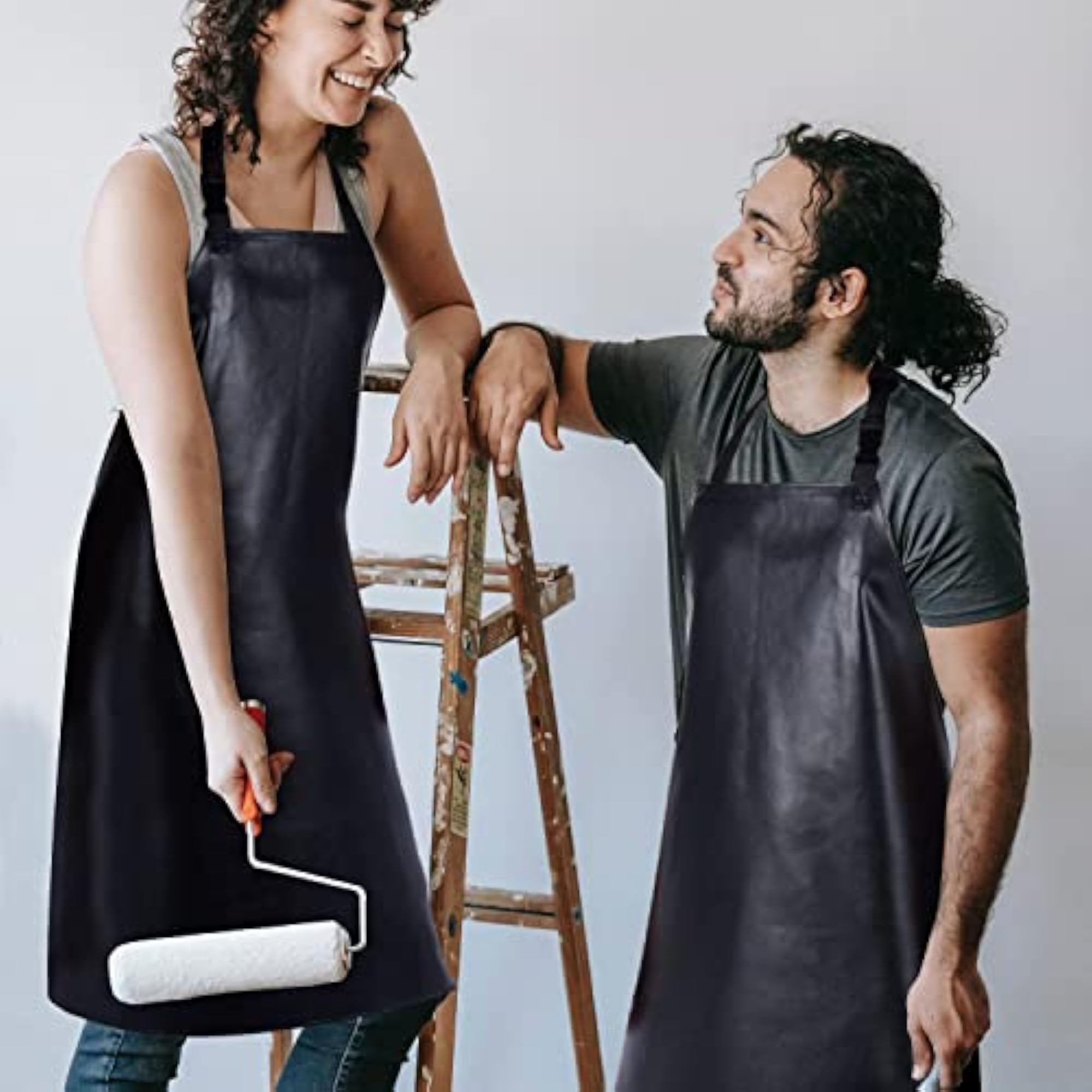 2 Pack PVC Waterproof & Dustproof Apron For Dishwashing