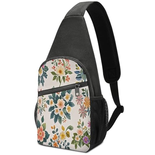 Mochila casual de moda con estampado floral para paseos diarios
