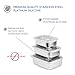 Sustainable Containables Stainless Steel Food Storage Containers with Clear Platinum Silicone Lids, Airtight, Leakproof 18/8 (304) Food Grade SS Nested 3Pk 20/30/40 oz Plastic-Free