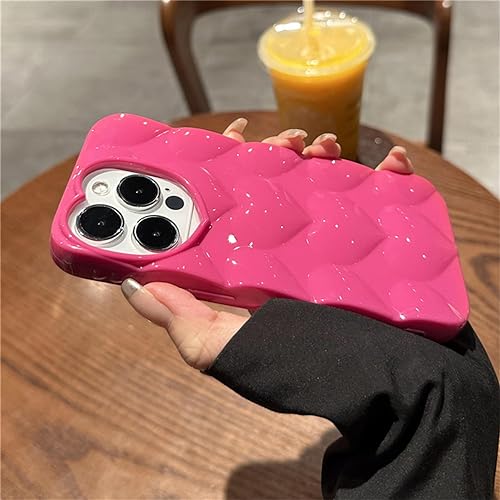 Coque silicone souple iPhone 14 Pro Max protection 3D rose