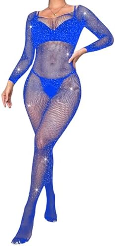 VÜCUT ÇORABI BODYSTOKİNG MAVİ RENKLİ TAŞLI ELBİSE ETEK İÇİ FANTAZİ İÇ GİYİM FİLELİ - Görsel 4