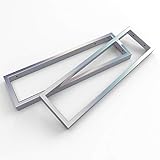 KERABAD 2 Stück Design Konsolenhalter für Waschtischplatte, Waschtischhalter, Regalhalter, Edelstahl Gebürstet, 50cm