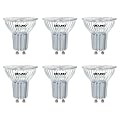 DiCUNO GU10 LED Bulb Dimmable, Warm White 2700K, 40W Equivalent, 550lm, MR16 GU10 LED for Recessed Track Lighting, 5W Light Bulb with 40°Beam for Spotlight, Range Hood Light, Pack of 6