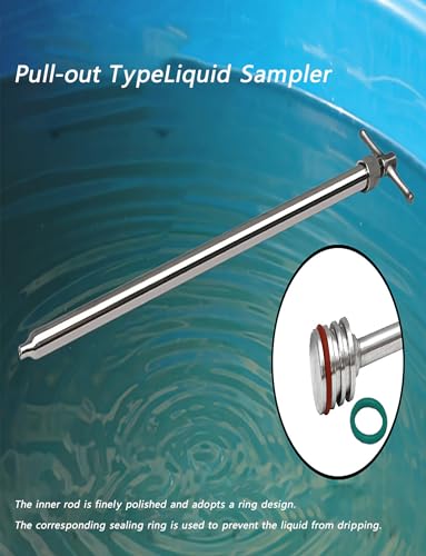 Échantillonneur liquide visqueux inox sonde fût wagon 120cm - 6
