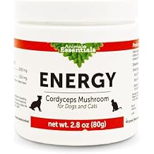 Animal Essentials ENERGY Cordyceps Mushroom Supplement for Dogs & Cats - Support Stamina & Endurance, Healthy Respiratory & Kidney Functions, Antioxidant, Mushroom Powder Extract - 2.8 Oz Pack of 1