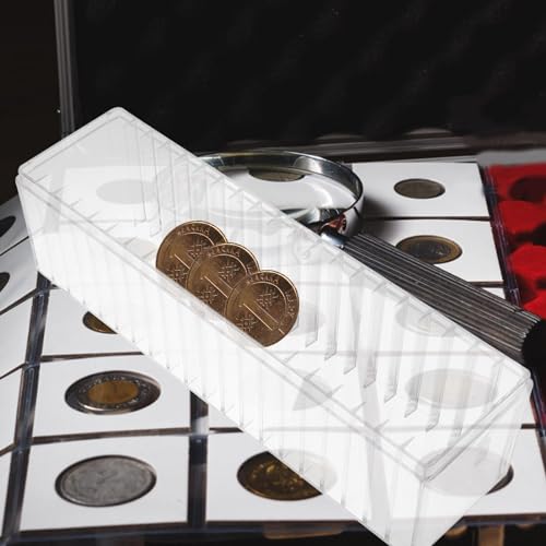 Caja para monedas TEHAUX organizador transparente miniatura 3