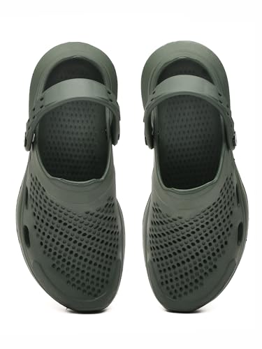Image of Impakto Men's Clogs | Lightweight & Breathable EVA Waterproof Slip-Ons for Beach, Pool, Walking & Casual Use | Stylish and Skid Resistant with Backstrap | Quick Dry & Soft Cushioned Comfortable Mules