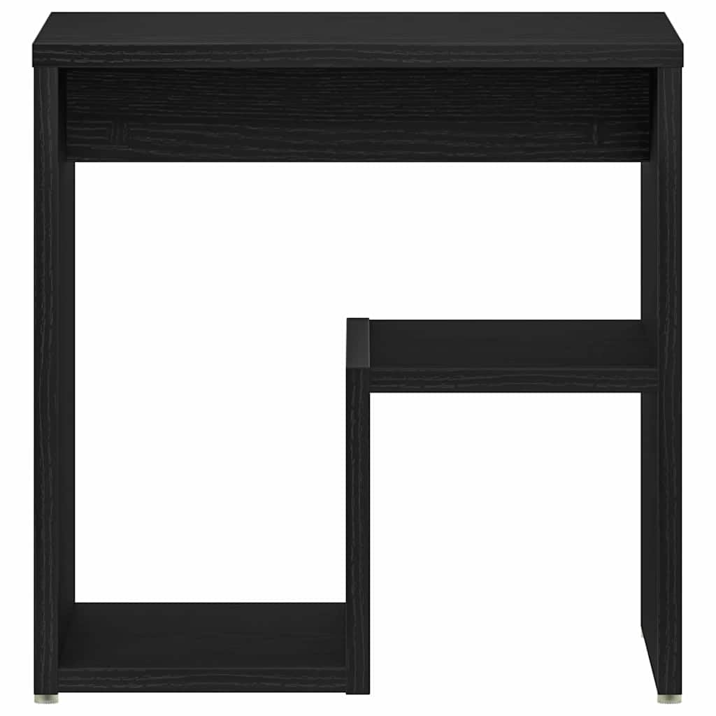 Juego de 2 mesitas de noche en imitación de roble negro, 40 x 30 x 40 cm, de madera con diseño rústico y práctico espacio de almacenamiento para dormitorio