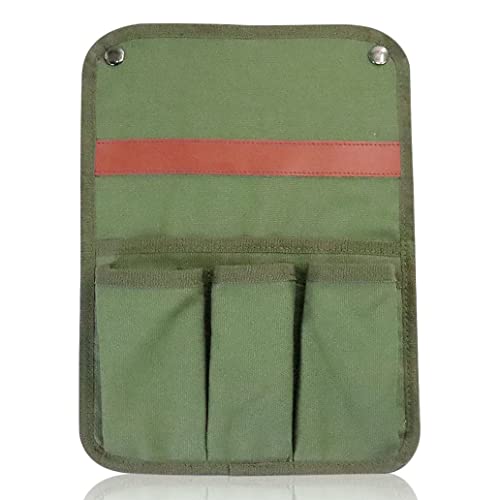 Chair Armrest Bag, Potable Chair Oxford Cloth Bag, Arm Rest Multifunctional Storage Bag For Outdoor Camping Beach Folding Home, Armchair Hanging Canvas Storage Bag With 4 Pockets, Army Green #TOP23