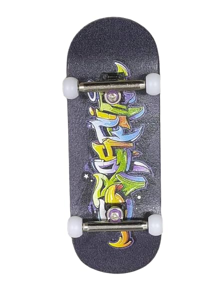 LEEFAI Professinal Fingerboard Complete 34mmx96mm Maple Wood 5 Layers Wood UV Printing Deck Board (Big Mouth)