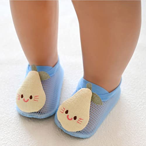 Animal Kids Boys Girls Socks Barefoot Shoes Socks Non Slip Floor Cartoon Pattern Mesh Infant Shoes Infant Shoes Girls (Light Blue, M Toddler)2