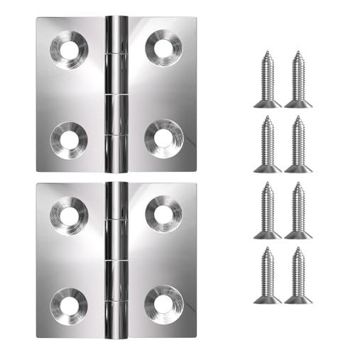 1.5" x 1.5" Boat Hinges,316 Stainless Steel Marine Grade Heavy Duty Casting Boat Hatch Cabinet Door Hinge 2 Pcs with Screws by METRAXION - Image 7