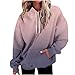 Produktbild Meine bestellungen anzeigen Hoodie Damen Oversize Kapuzenpullover Farbverlauf Pullover Sweatshirt mit Kapuze Langarm Winter Mode Oberteile Casual Sportshirt Kordelzug Langarmshirt Streetwear Shirt