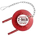 2-Inch Toilet Flapper Replacement Kit High Performance Universal Toilet Tank Flapper with Stainless Chain & Hook, Long Lasting Rubber, Easy to Install (2 Inch - 1 Pack, Red)
