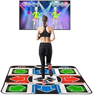 Grenf Dance Mat Single Dancing Mats for Kids Adults Musical Electronic Dance Mat Dance Gaming Blanket Dance Step Pad Non-Slip TV RCA Port 200 Songs 68 Games Gift for Girls Boys