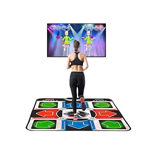Dance Mat Single Dancing Mats for Kids Adults Musical Electronic Dance Mat Dance Gaming Blanket Dance Step Pad Non-Slip TV RCA Port 200 Songs 68 Games Gift for Girls Boys