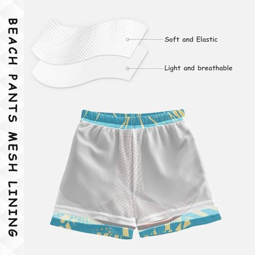 A Basketball Boys Swim Trunks, Quick Dry Toddler Beach Shorts Boy Swimwear Bathing Suit4