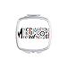 Stylish Alphabets Quote Handwrite Mirror Square Portable Hand Pocket Makeup