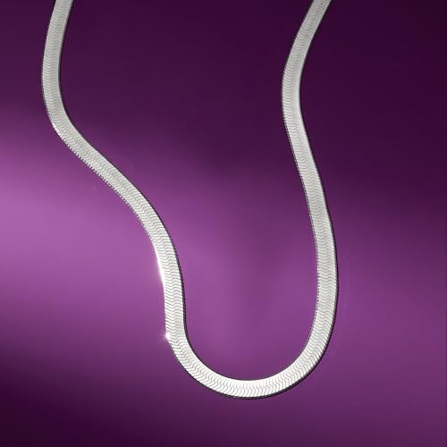 Ross-Simons Italian 8mm Sterling Silver Herringbone Necklace3