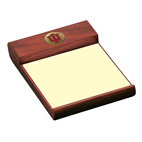 Indiana University Block IU Brass Emblem Sienna Sticky Note Holder IMC-Retail