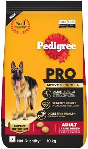 Pedigree PRO Puppy Large Breed 3 kg Dry Dog Food Vet Trusted Brand Expert Nutrition Quality Protein 33 More Nutrients 3 18 Months Amazon.in Pet Supplies