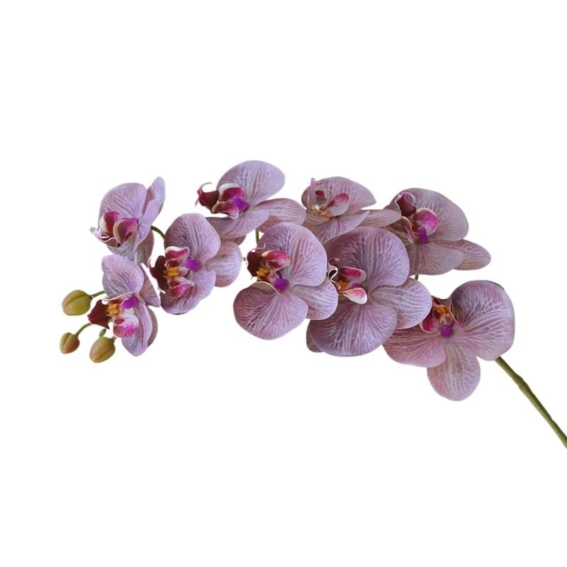 Orchidees Artificielles Fleurs artificielles en Latex, 4 pièces, 9 têtes, Phalaenopsis, for fête de Mariage, orchidée Papillon, décoration Florale for la Maison