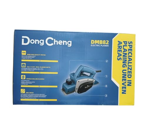 Image of DongCheng Electric Planer DMB82, 500W, 82mm Planing Width, 1mm Depth, 16000rpm, Ergonomic Handle, Aluminum Base Plate