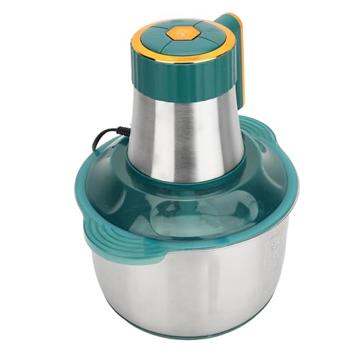 500W Electric Food Processor, 5L Stainless Steel, Large Capacity, Multifunctional, Green, for Home Kitchen
