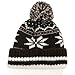DMMWCX Hat Classic Snowflake Jacquard Winter Hat, Solid Color Women's Warm Pom-Pom Knit Hat-Red-56-60Cm