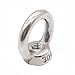 Eowpower 5 Pieces 304 Stainless Steel M6 Ring Eye Bolt Threaded Nuts