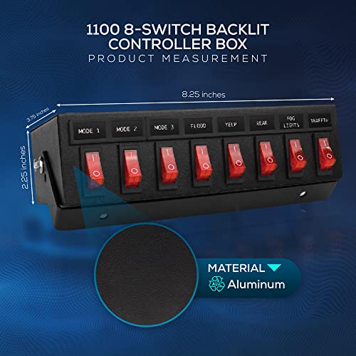 Boîtier de commande à 8 interrupteurs Lightz 1100 avec sirène - 4