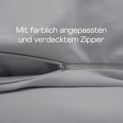 schlafgut Easy Jersey Kissenbezug 40x60 cm 100% Baumwolle, Grey Light – Ansicht 2