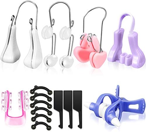 Nuanchu 7 Pieces Nose up Lifting Shaper Clips Set Nose Bridge Red...