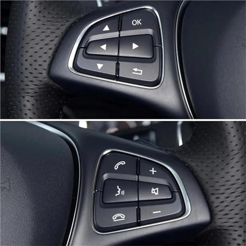 Boutons de volant multifonctions pour Mercedes Classe A B GLA GLS W176 W246 Noir