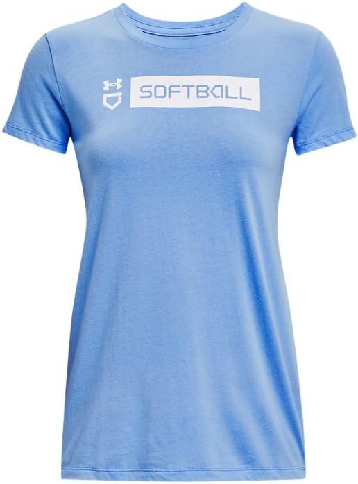 Under Armour Womens Softball Bar Short Sleeve T-Shirt - Quick-Drying Cotton Blend