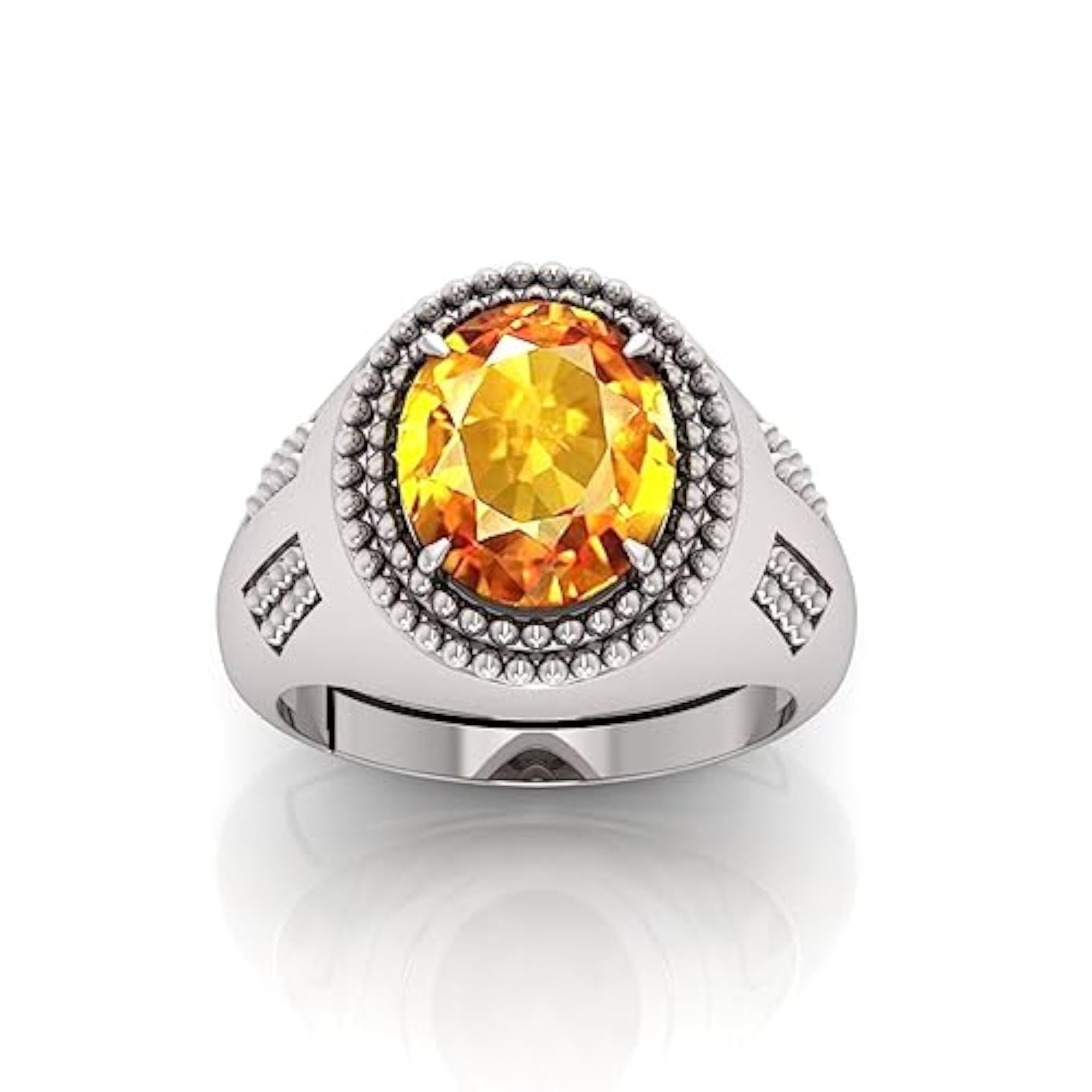 7.25 Ratti Yellow Sapphire Adjustable Ring, Certified