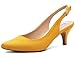 Produktbild Greatonu Spitz Sandalen Slingback Kitten Absatz Pointed Toe Gelb EU36