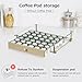 Coffee Pod Holder With Tempered Glass Top Drawer - Compatible With K Cup Pods, Holds 36 - Storage Organizer for Shop, Office, Kitchen Counter 14 13 3 in