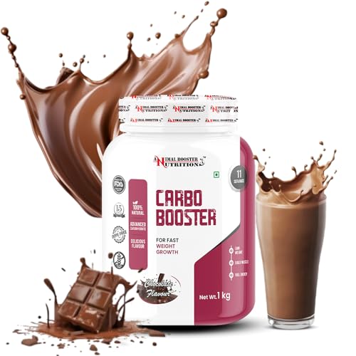 Animal Booster Nutrition Carbo Booster| 85gm of Carbohydrate in 90gm of serving| For Gain Weight, Build Muscle & Fuel Energy | 1Kg Chocolate Flavour (B0CTTH4WYX) Amazon Price History, Amazon Price Tracker