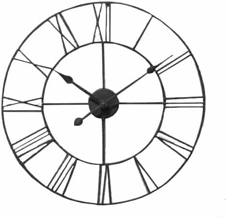 BARGAINSGALORE NEW BIG ROMAN NUMERALS GIANT OPEN FACE METAL LARGE OUTDOOR GARDEN WALL CLOCK NEW (60CM)