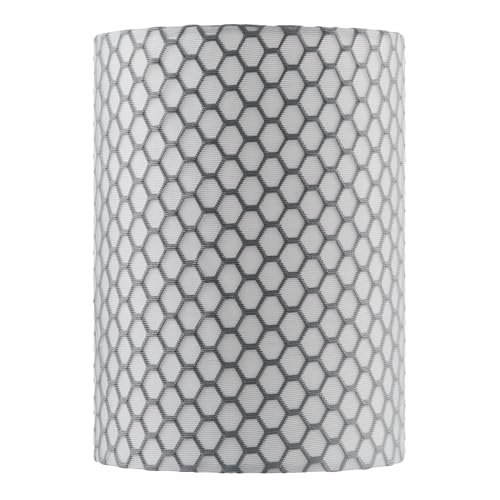 Aspen Creative 31322 Transitional Drum (Cylinder) Shaped Spider Fitter Lamp Shade in Dark Grey with Hexagonal Pattern, 8" wide (8" x 8" x 11") by Aspen Creative - Used condition - Image 3