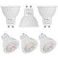 DiCUNO ProOE GU10 LED Bulb High CRI 98, 50W Halogen Equivalent, Flicker-Free Eye-Protection, Warm White 3000K, 5W GU10 Spotlights Bulbs 350LM Non-dimmable for Track, Recessed Lighting, 6 Pack