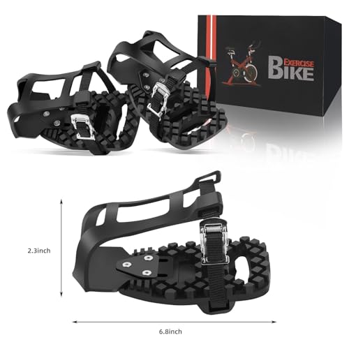 Toe Cages for Peloton Bike & Peloton Bike+ Pedals Compatible Toe Cage Adapters, Convert Compatible with Look Delta Pedals to Toe Clip Straps - Ride with Regular Sneakers Shoes, Accessories for Peloton